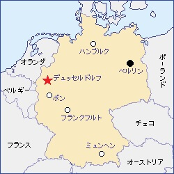 ドイツ・ドュッセルドルフの地図