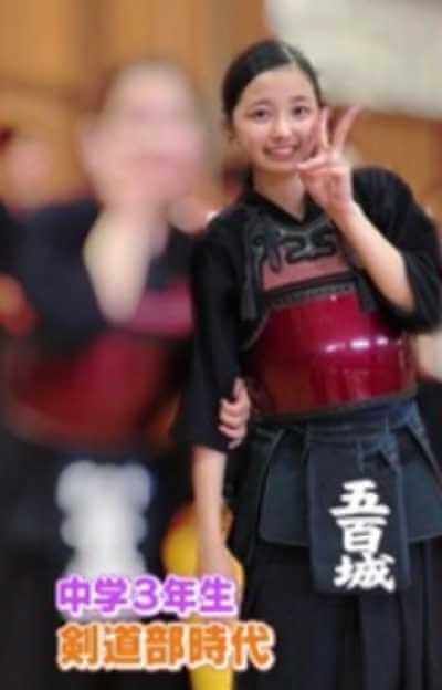 中学3年生の剣道部時代の五百城茉央