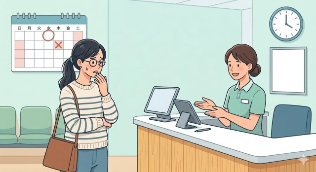 予約のキャンセル料が発生して困っている女性の画像